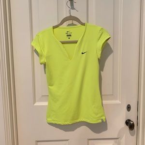 Nike Women’s Dri-Fit Neon Yellow Top - Size S